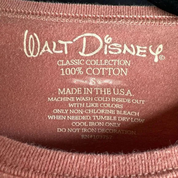 Walt Disney Classic Collection Mickey Mouse T Shirt Womens Size Small Pink USA - Picture 9 of 9
